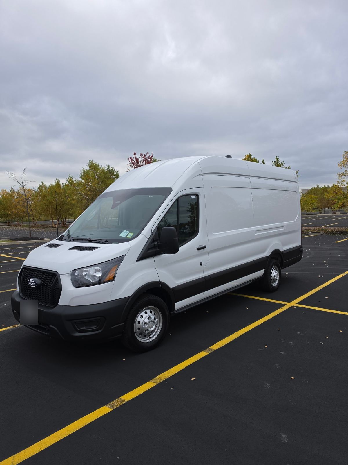Front three-quarter view of the van
